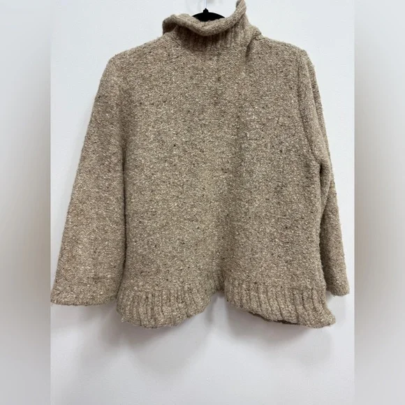 Ruby Rd. Beige Ruffle Cardigan GUC - Picture 3 of 3